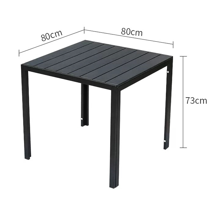 Bàn ghế nhựa giả gỗ ngoài trời chống tia UV hạn chế phai màu dưới nắng mưa